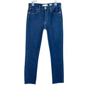 RE / DONE Originals Jeans Women's Straight Skinny Leg Dark Rinse Wash